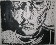 Woodcut portrait